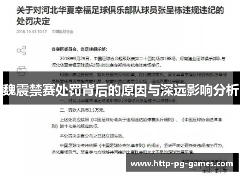 魏震禁赛处罚背后的原因与深远影响分析
